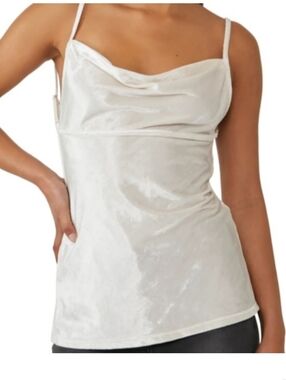 NWT Free People All Night Velvet Tunic In Champagne